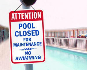 Zwembad gesloten voor onderhoud